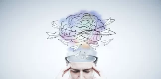 Man with mind enhancing concept