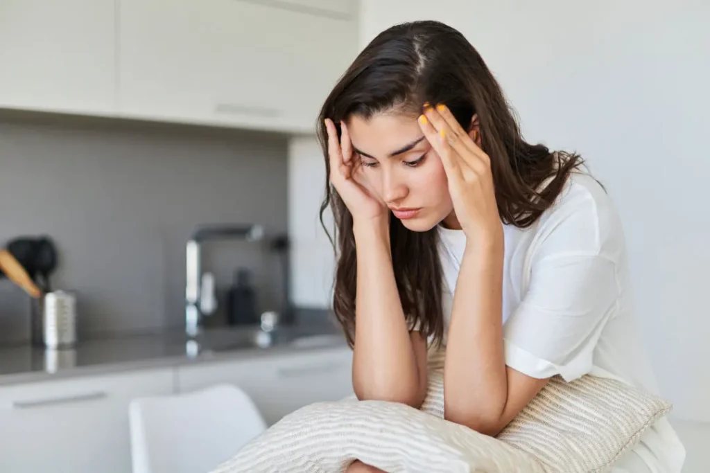young women with anxiety and depression problem