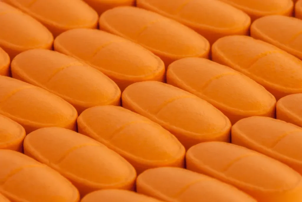 close up shot of Mirtazapine pills