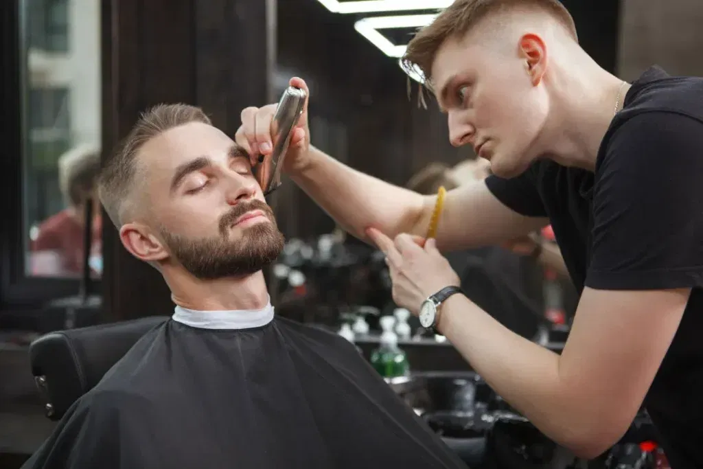 Beard trimming. 