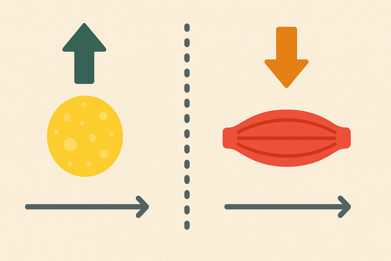 Side-by-side infographic showing fat burning prioritized over muscle loss during fasting, illustrating the concept: does fasting burn fat or muscle.