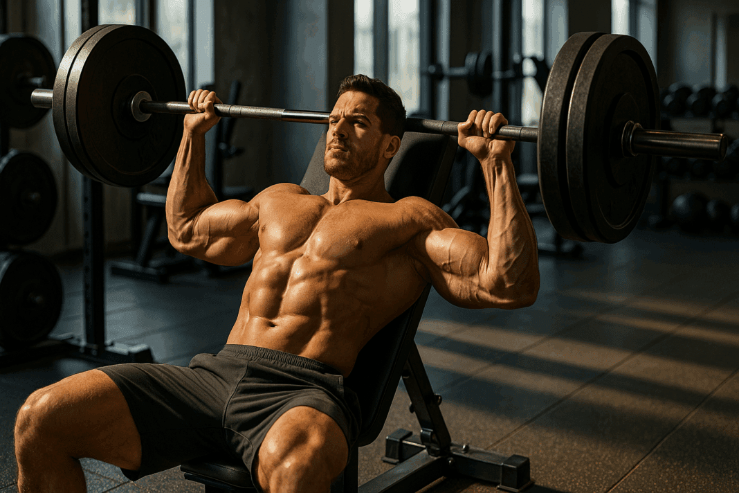 The Ultimate Chest Workout Plan for Men to Build Strength and Definition_01 **Creating ALT text** The user asks for ALT text for an image of a muscular man doing an incline bench press in a gym. The focus is chest engagement, muscle definition, and intensity, with natural lighting and shadow contrasts. I’ll keep it under 125 characters, avoid unnecessary phrases like “Image of,” and ensure the focus keyword “chest workout plan for men” is included naturally. The ALT text will accurately describe the image, staying relevant and straightforward. No need for extra fluff! I feel pretty good about this approach. Thought for 5 seconds Man performing heavy incline bench press in modern gym, showcasing chest engagement for chest workout plan for men