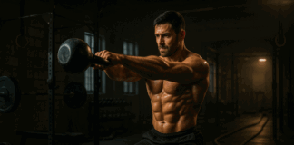 **Crafting ALT text** The user needs me to create SEO-friendly ALT text for an image of a kettlebell swing in a gym. The focus is on "circuit training for men." The key is to make it descriptive but concise — under 125 characters, no redundancy, and naturally integrating keywords. I'll write something like: “Shirtless man swinging a kettlebell in a dim-lit industrial gym surrounded by barbells, dumbbells, and battle ropes for circuit training for men.” I’ll check the character count to make sure it fits. Thought for 7 seconds Man swinging kettlebell in gritty industrial gym with barbells, dumbbells, and battle ropes for circuit training for men.